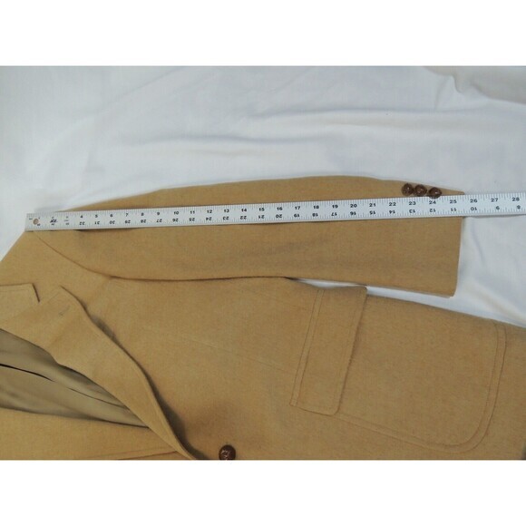 VTG Bill Blass 100% Camel Sport Coat Tan 2-Button Made in USA 42R (Measured) - Picture 14 of 16